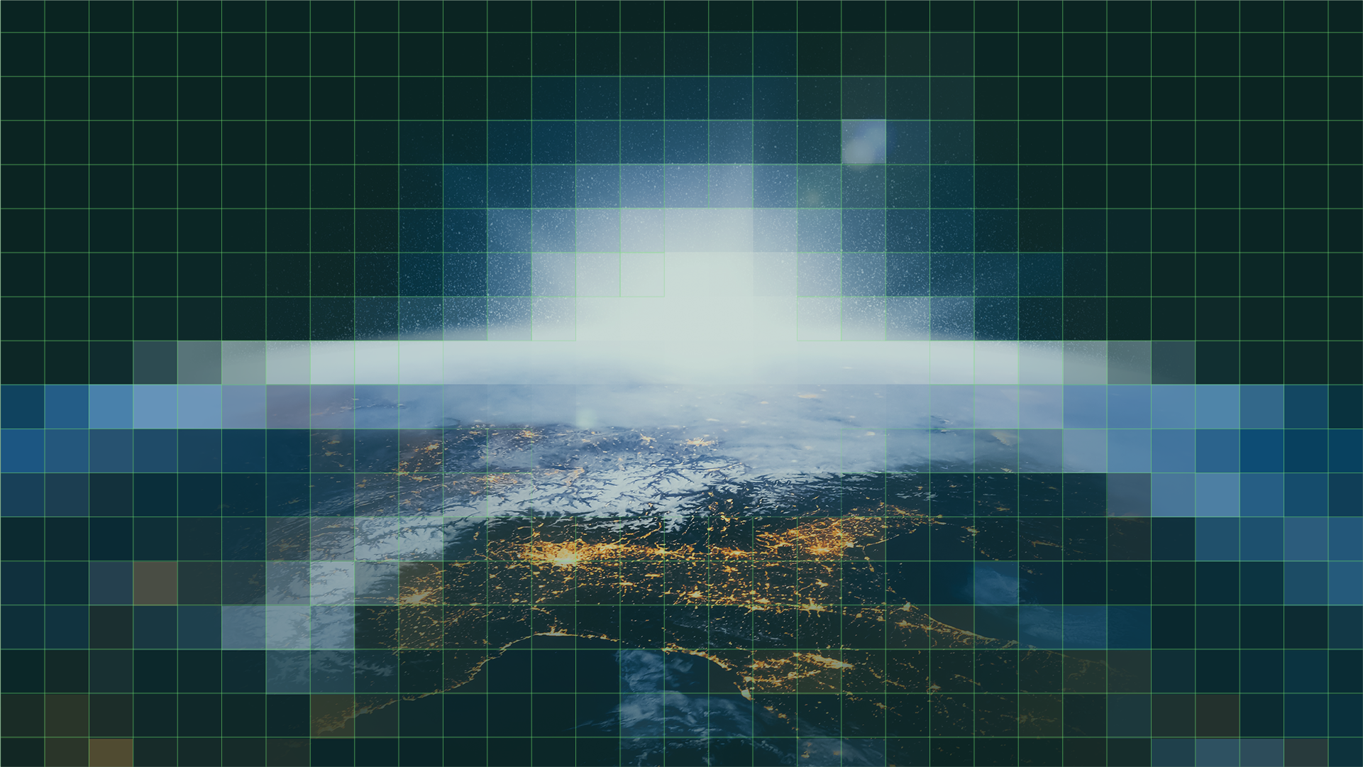 pixelated space